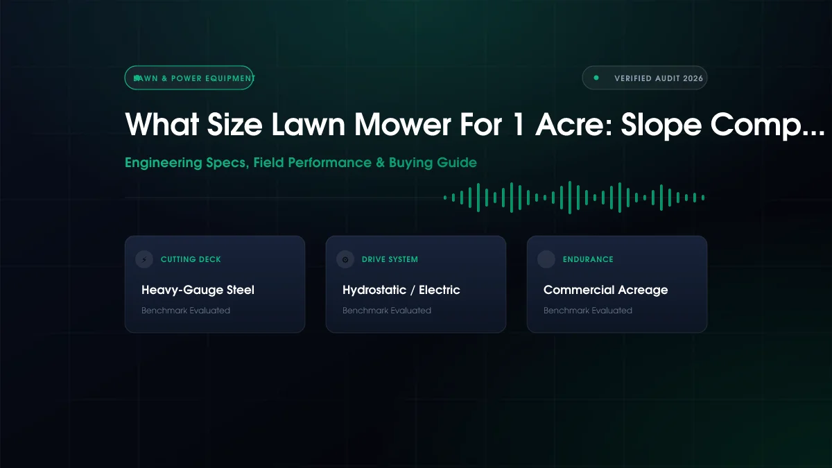 What Size Lawn Mower For 1 Acre: Slope Compared (2026)