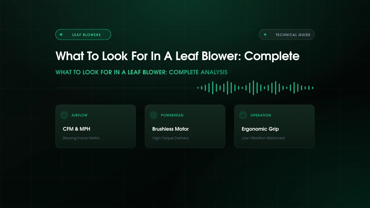 What To Look For In A Leaf Blower: Complete Guide (2026)