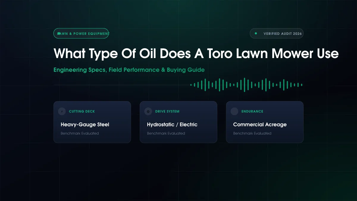 What Type of Oil Does Toro Lawn Mower Use?
