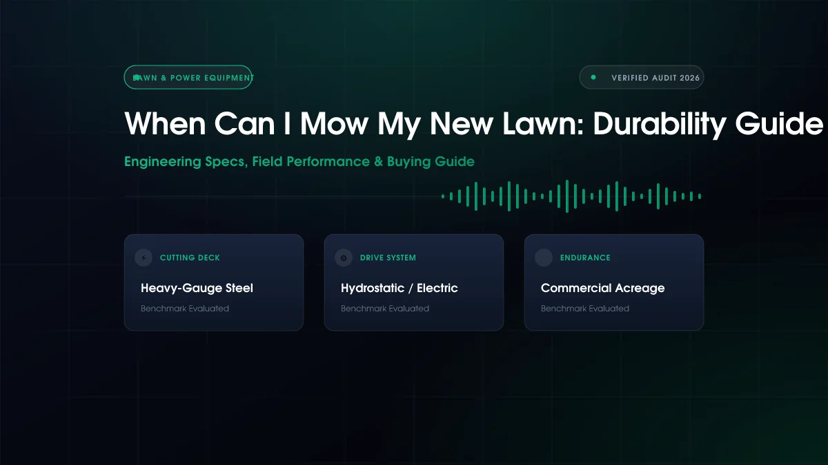 When Can I Mow My New Lawn: Durability Guide (2026)