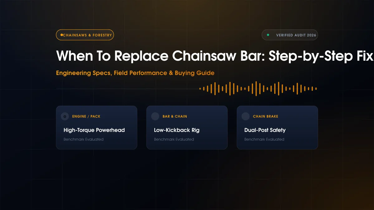 When To Replace Chainsaw Bar: Step-by-Step Fix (2026)