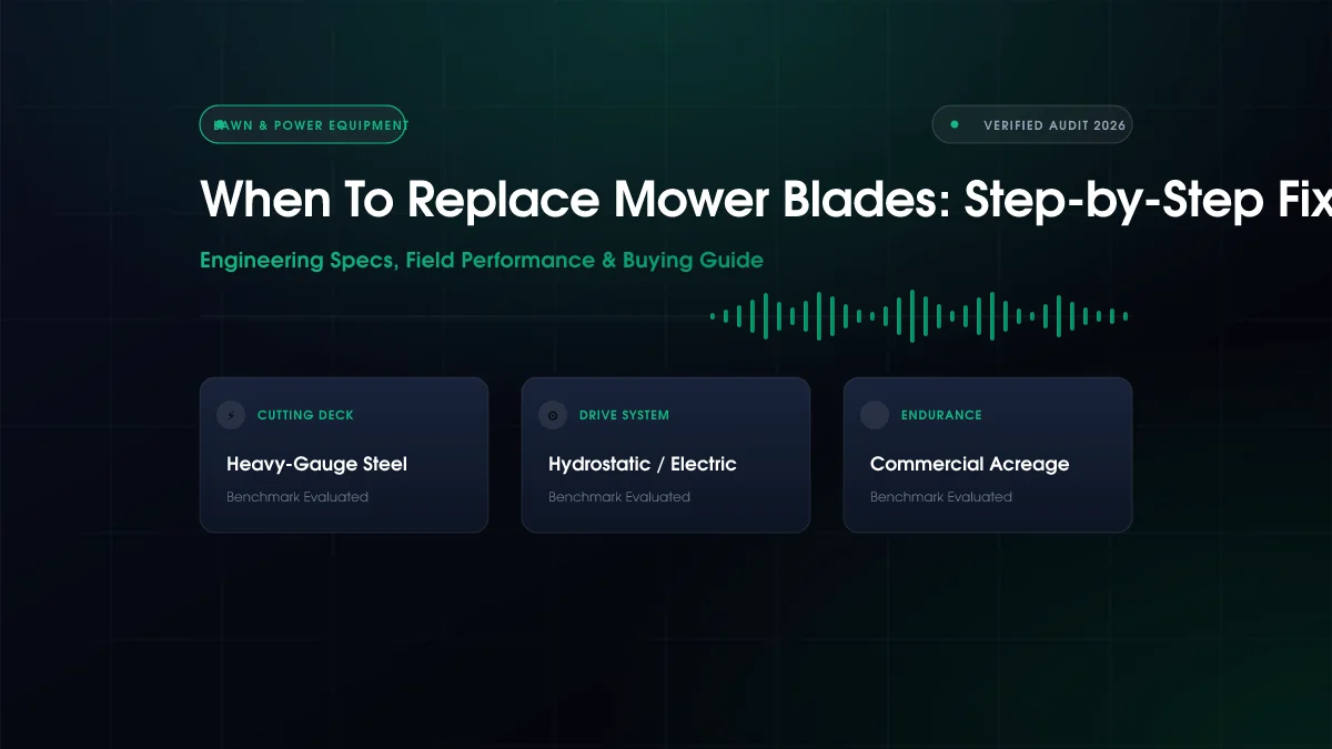 When to Replace Mower Blades: Lifespan, Signs, and Steps