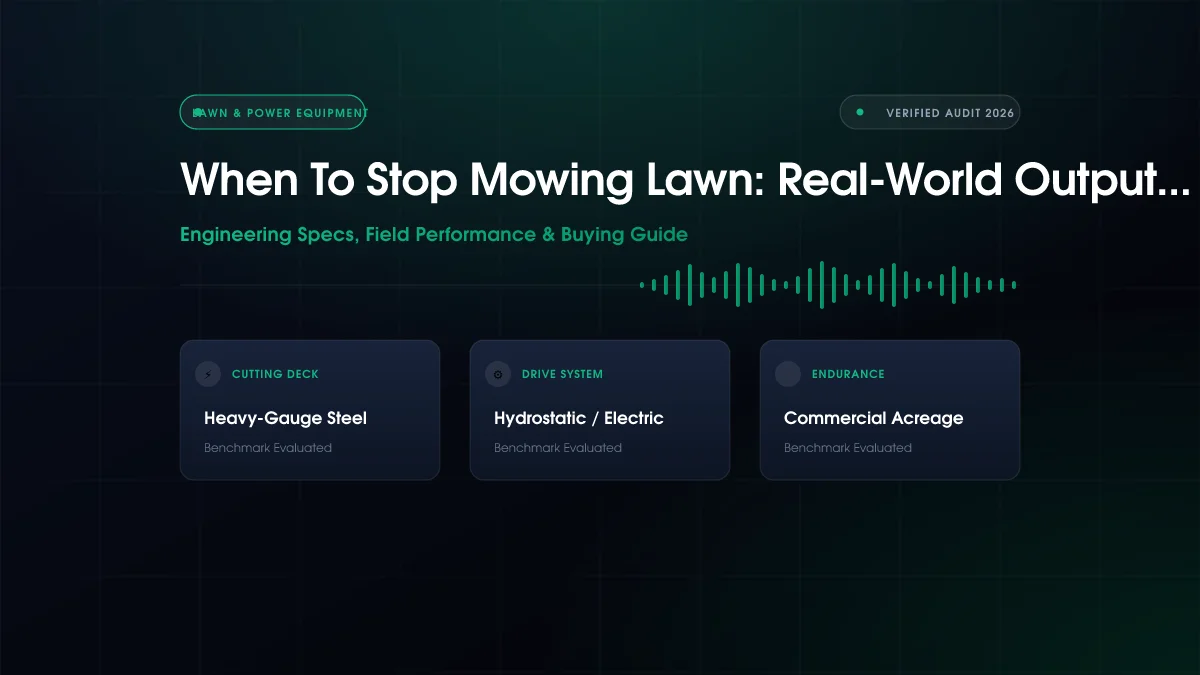 When to Stop Mowing Lawn?