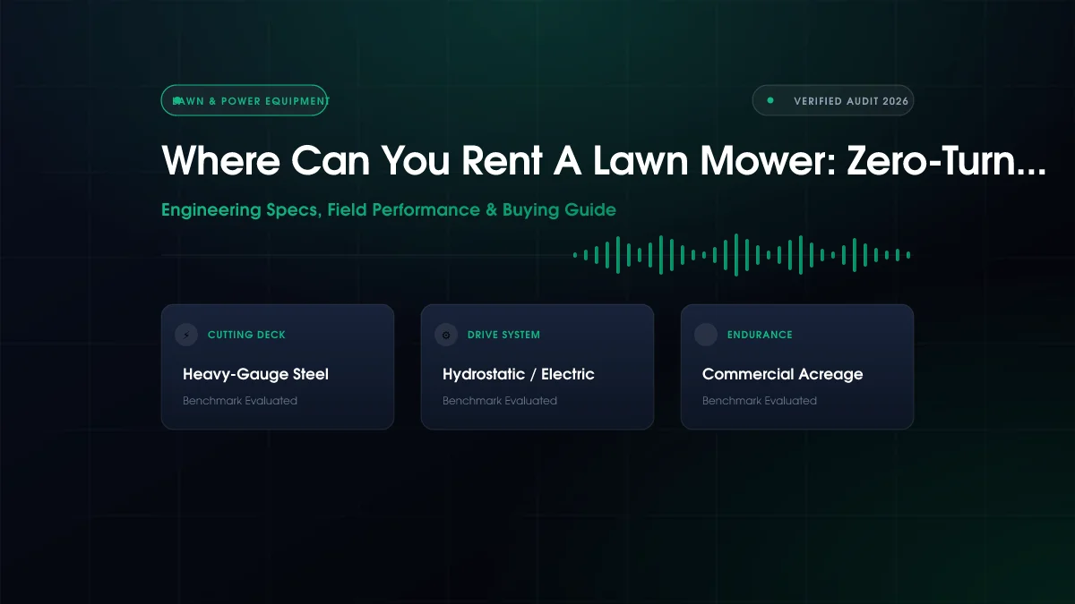 Where Can You Rent a Lawn Mower?