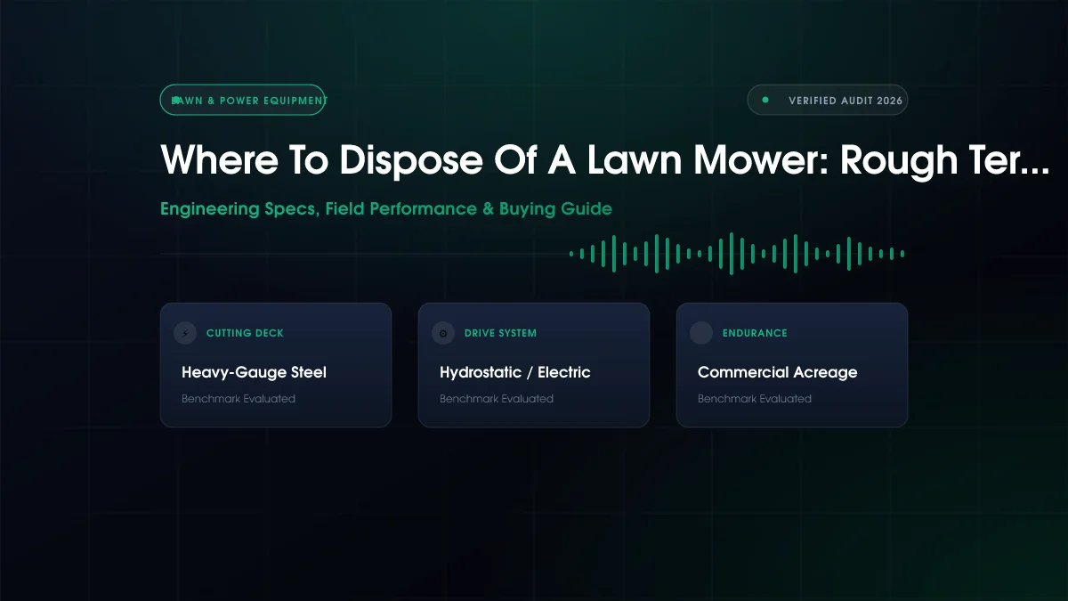 Where To Dispose Of A Lawn Mower: Rough Terrain Cut Compared