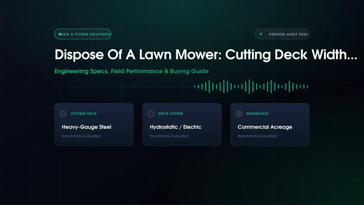 Dispose Of A Lawn Mower: Cutting Deck Width Compared