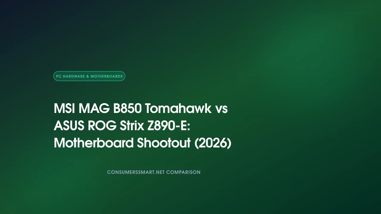 MSI MAG B850 Tomahawk vs ASUS ROG Strix Z890-E: Motherboard Shootout (2026)