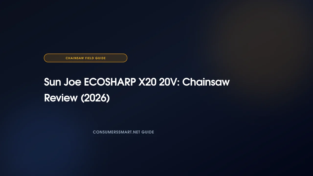 Sun Joe ECOSHARP X20 20V: Chainsaw Review (2026)
