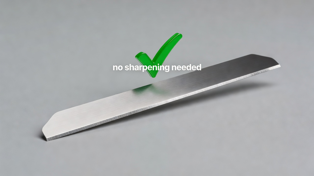 New mower blade with factory edge ready for use
