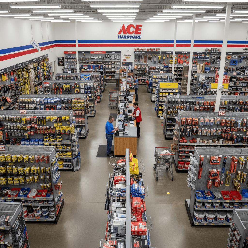 Does Ace Hardware Sharpen Lawn Mower Blades? Find Service Options & Alternatives Interior of hardware store with products and customers