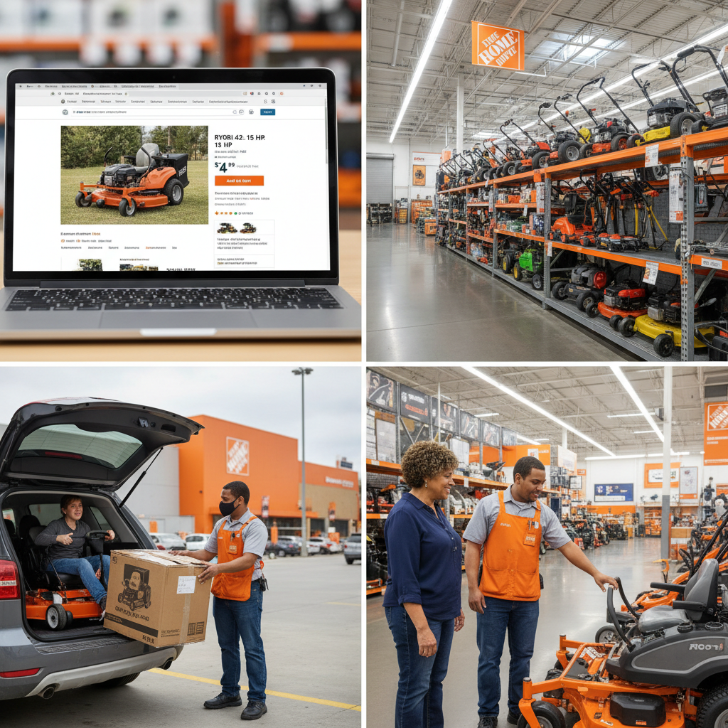 Multiple ways to shop for Toro mowers at Home Depot