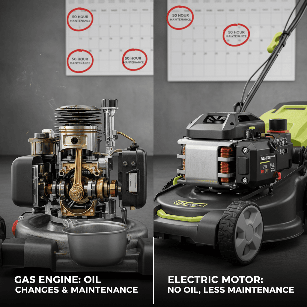 Gas-powered versus electric lawn mower maintenance comparison