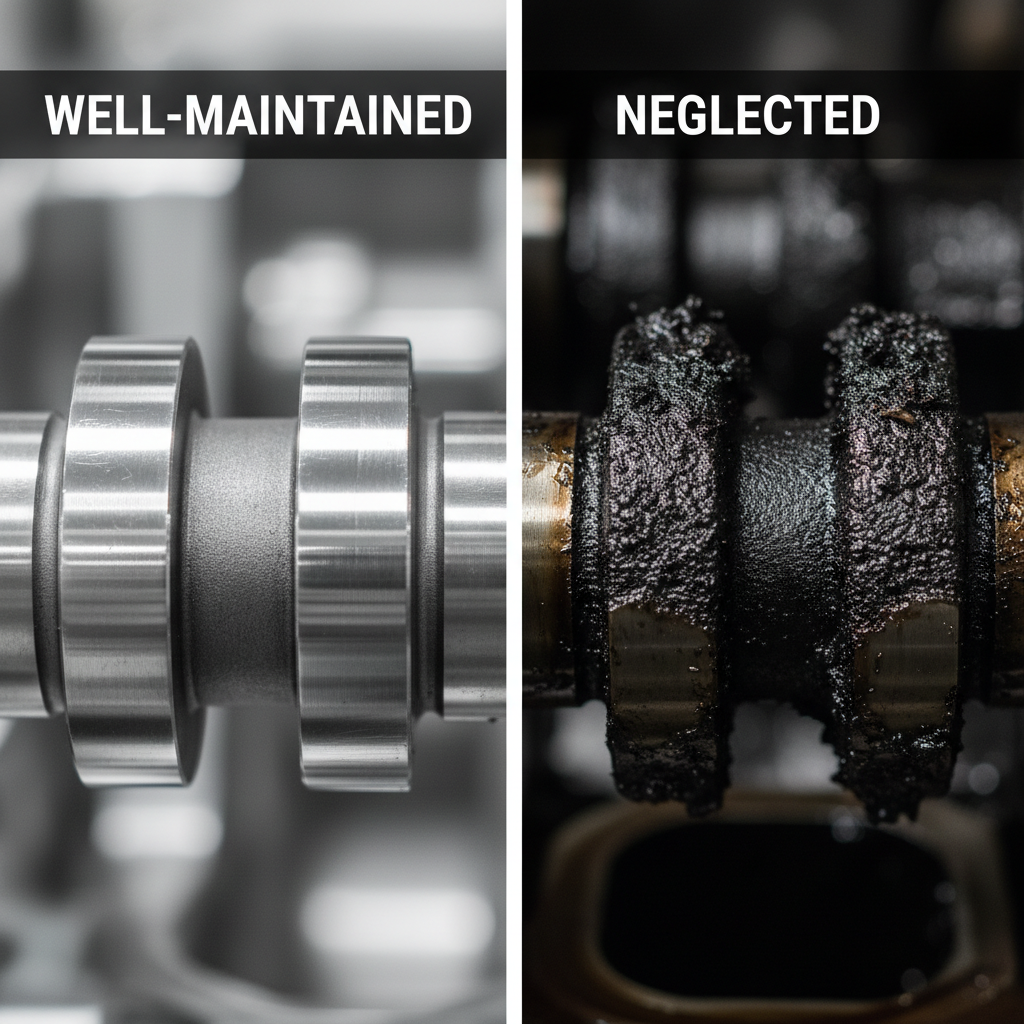 How Often Should You Change Lawn Mower Oil? (Maintenance Schedule Guide) Comparison of clean versus dirty engine components