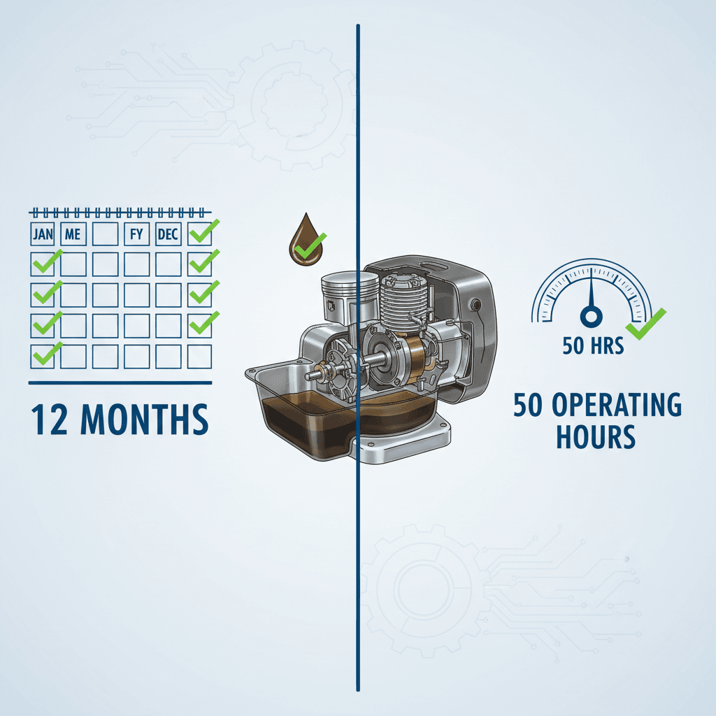Comparison of calendar-based and hours-based oil change intervals