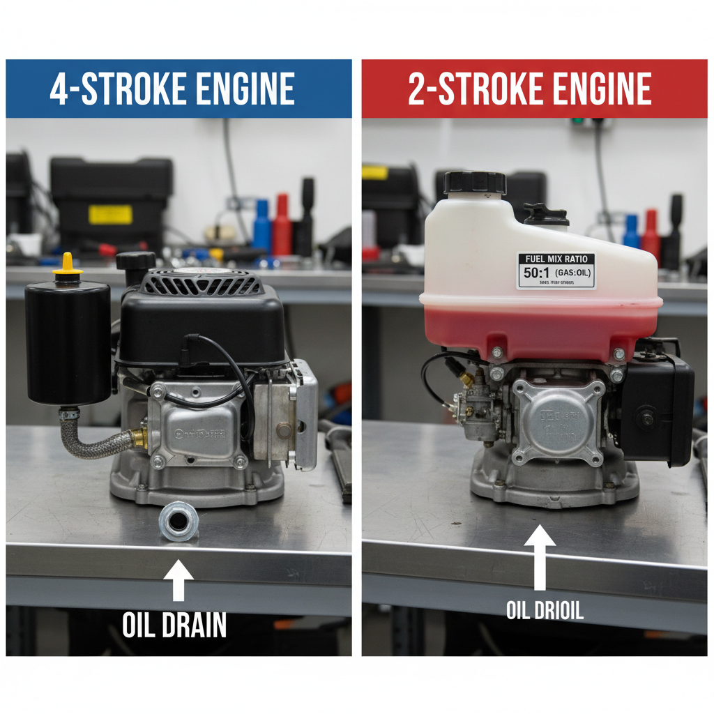 Understanding Your Lawn Mower’s Oil Type: 4-Stroke vs. 2-Stroke Comparison of 4-stroke and 2-stroke lawn mower engines