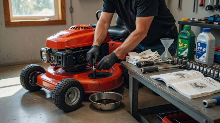 How to Change the Oil in a Husqvarna Riding Lawn Mower