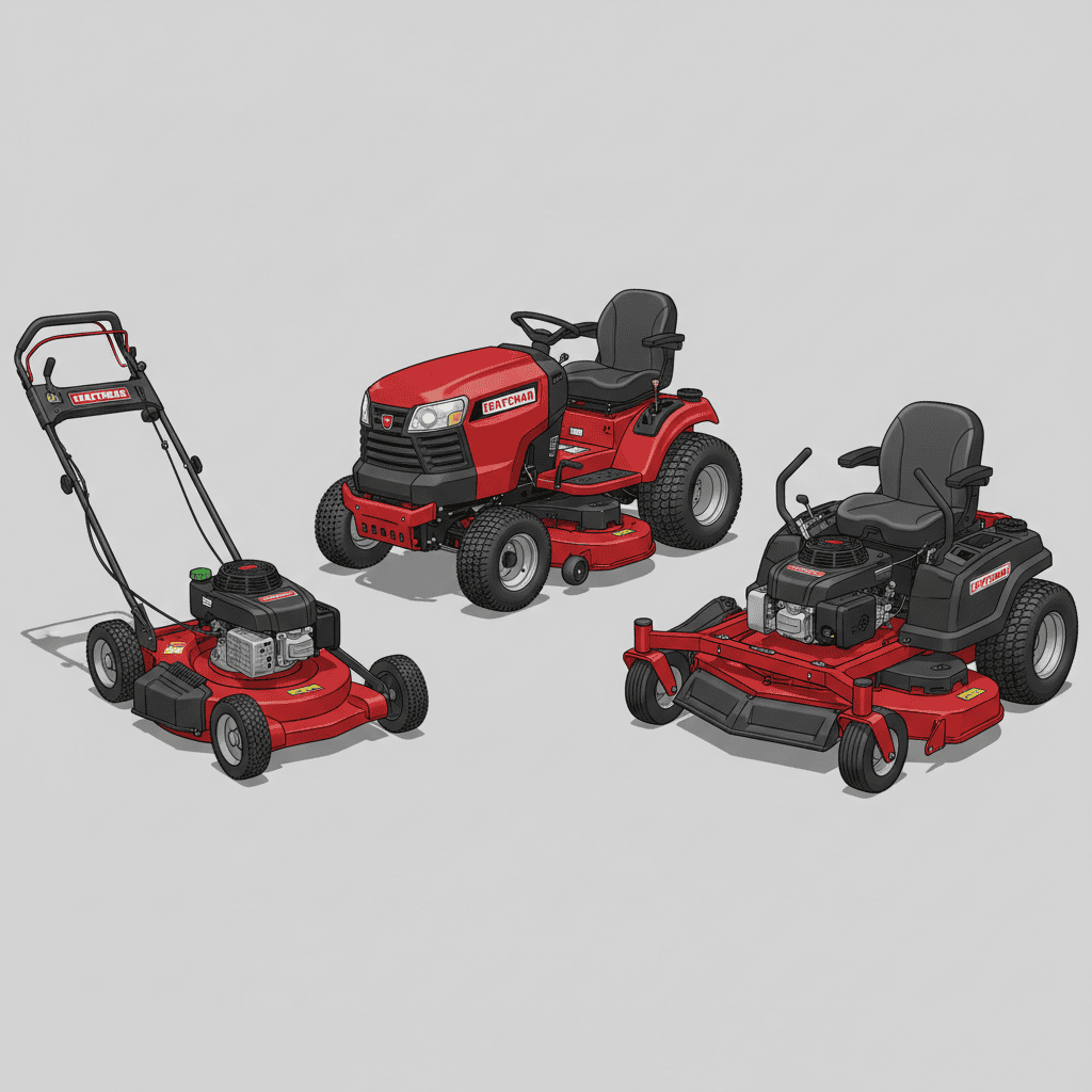 How Do You Change Oil on a Craftsman Lawn Mower? (Complete Guide) Three types of Craftsman lawn mowers: push, riding, and zero-turn models