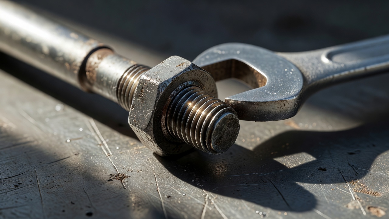 How Do You Change a Weed Eater Head? (Complete Step-by-Step Guide) Wrench turning clockwise on a reverse-thread weed eater retaining nut