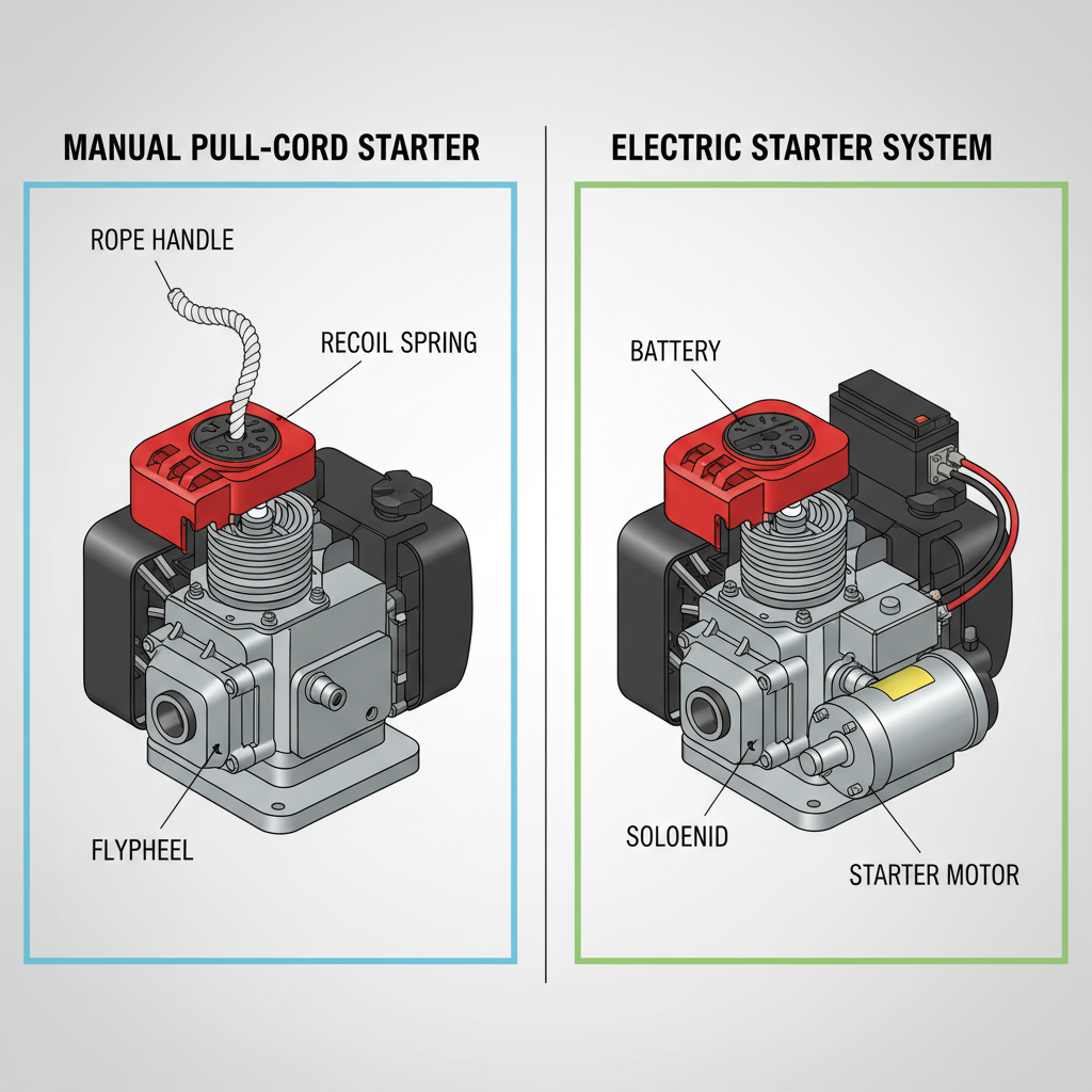 How Do You Check a Lawn Mower Starter? (Diagnostic Guide) Comparison of pull-cord and electric lawn mower starter systems