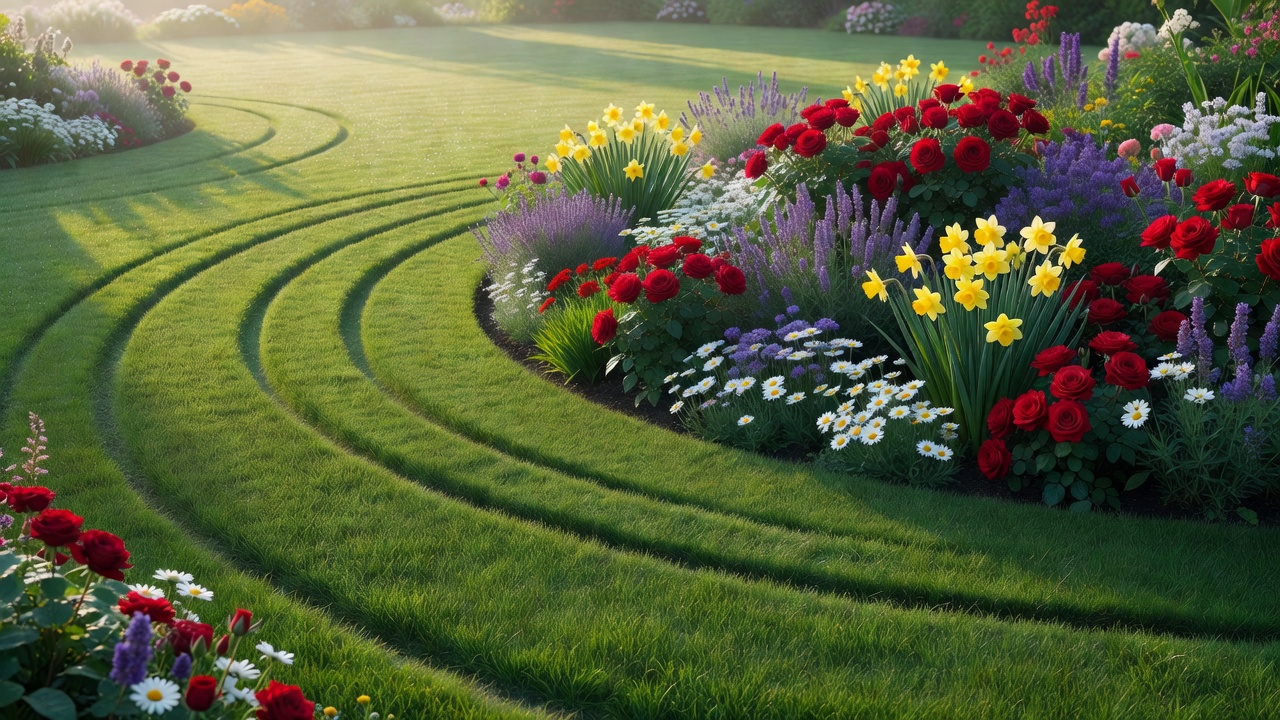 How to Edge Flower Beds: A Step-by-Step Guide for Clean, Defined Borders A sharply cut garden edge dividing a colorful flower bed from a neat lawn