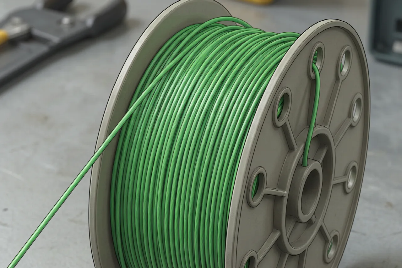 Hand winding trimmer line onto a bump-feed spool with line passing through the eyelets