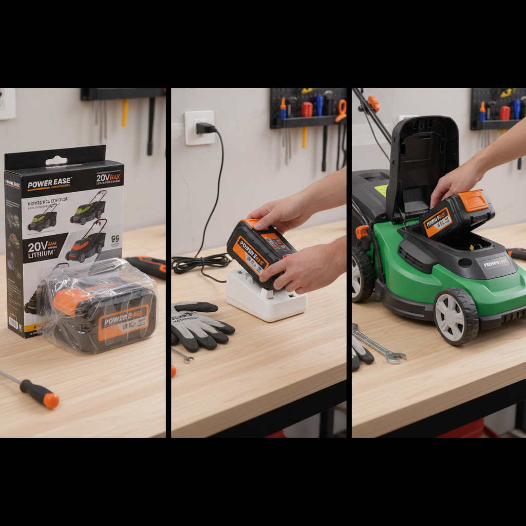 Three scenarios for hooking up a lawn mower battery: new installation, reconnection, and replacement
