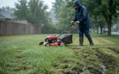 How to Mow Lawn When Wet