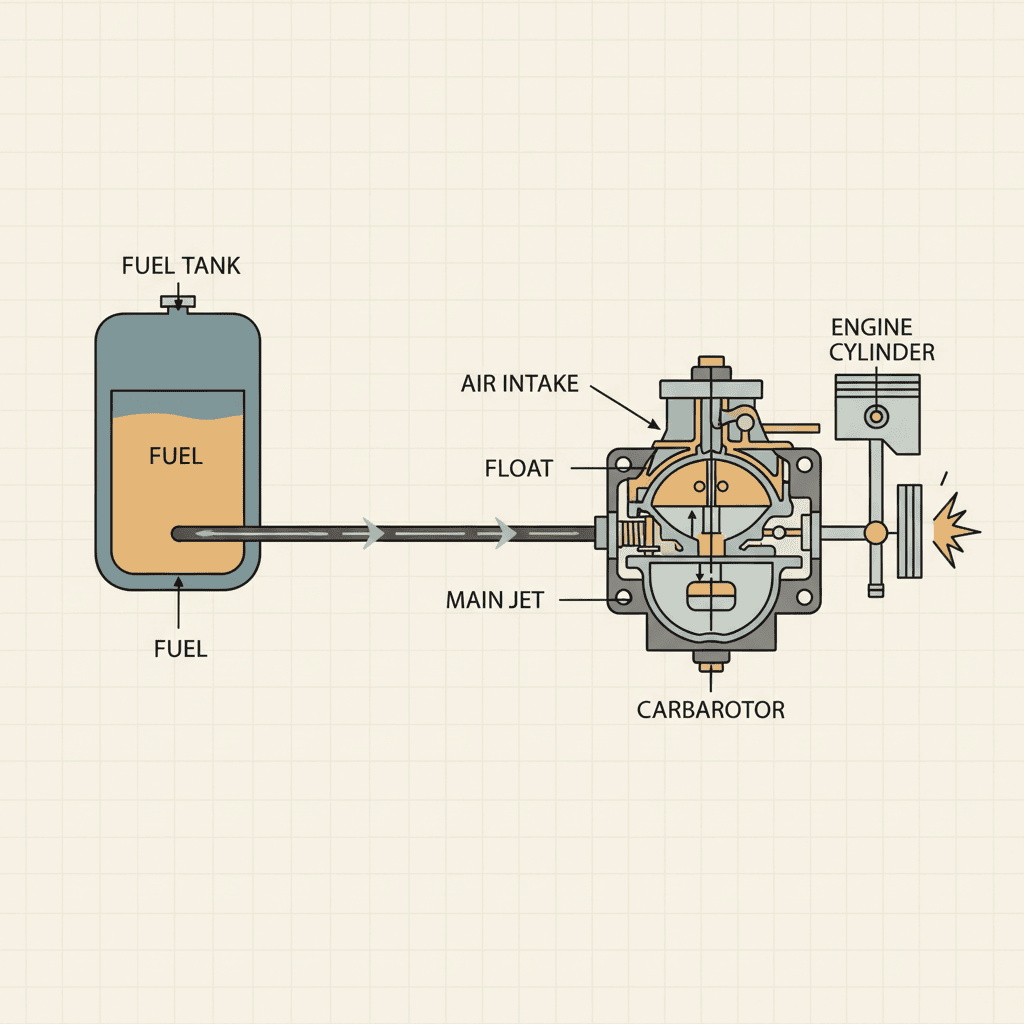 How to Prime a Lawn Mower? Step-by-Step Instructions for Starting Your Engine Fuel flow path from tank through lines to carburetor