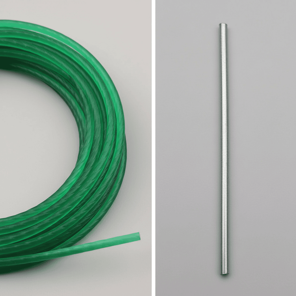 Understanding Trimmer Line vs. Metal Wire Nylon trimmer line compared to metal wire