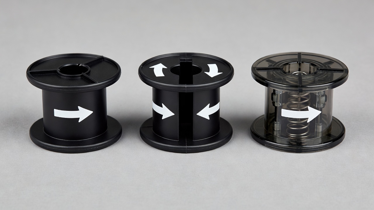 Three types of weedeater spools: bump-feed, dual-line, and automatic-feed