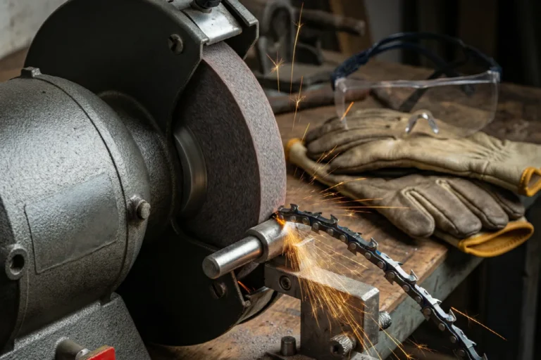 How to Sharpen a Chainsaw Blade with a Grinder