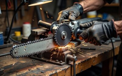 How to Sharpen a Chainsaw With a Grinder