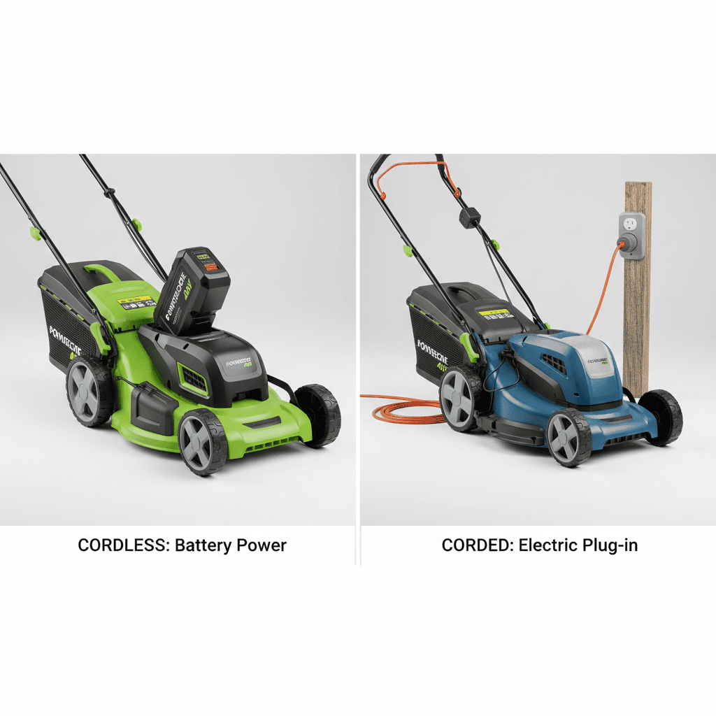 How Do You Start an Electric Lawn Mower? (Step-by-Step Guide) Comparison of cordless and corded electric lawn mower power sources