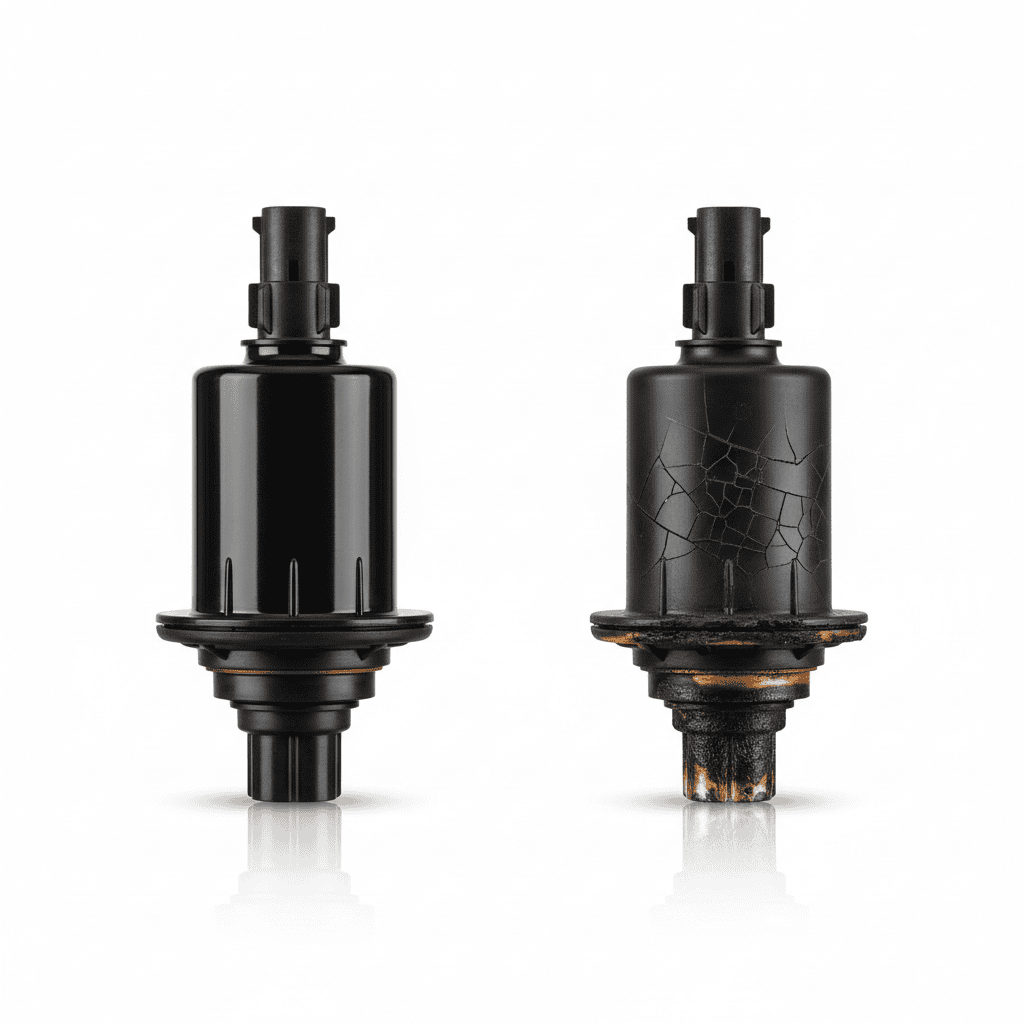How to Test a Coil on a Lawn Mower? (Complete Diagnostic Guide) Comparison of a healthy ignition coil and a damaged coil with physical defects
