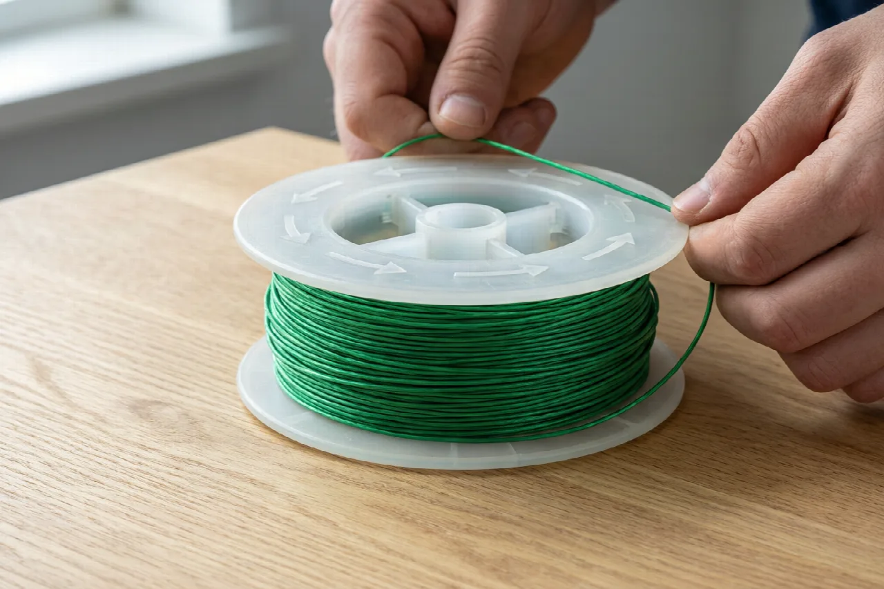 How to Thread a Weed Eater Spool: A Step-by-Step Guide Hands winding trimmer line onto a weed eater spool following directional arrows