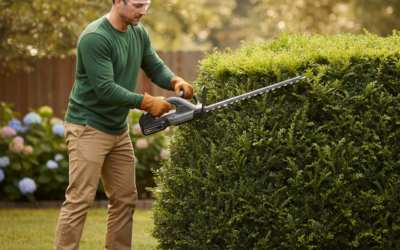 How to Trim Evergreen Bushes With an Electric Trimmer
