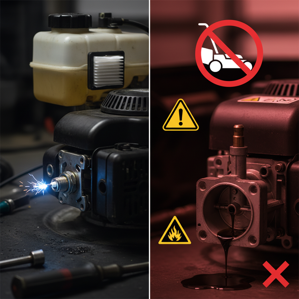 How Do You Use Starter Fluid on a Lawn Mower? (Step-by-Step Safety Guide) Comparison of appropriate and inappropriate conditions for starter fluid use