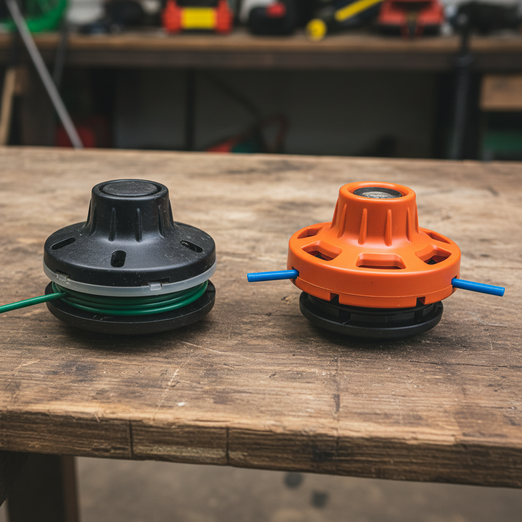 Comparison of bump-feed and fixed-line weed wacker trimmer heads