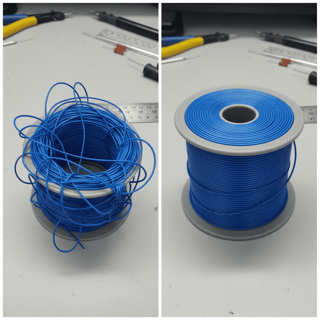 How Do You Wind a Weed Wacker? Complete Restringing Guide Side-by-side comparison of improperly wound versus properly wound trimmer spools