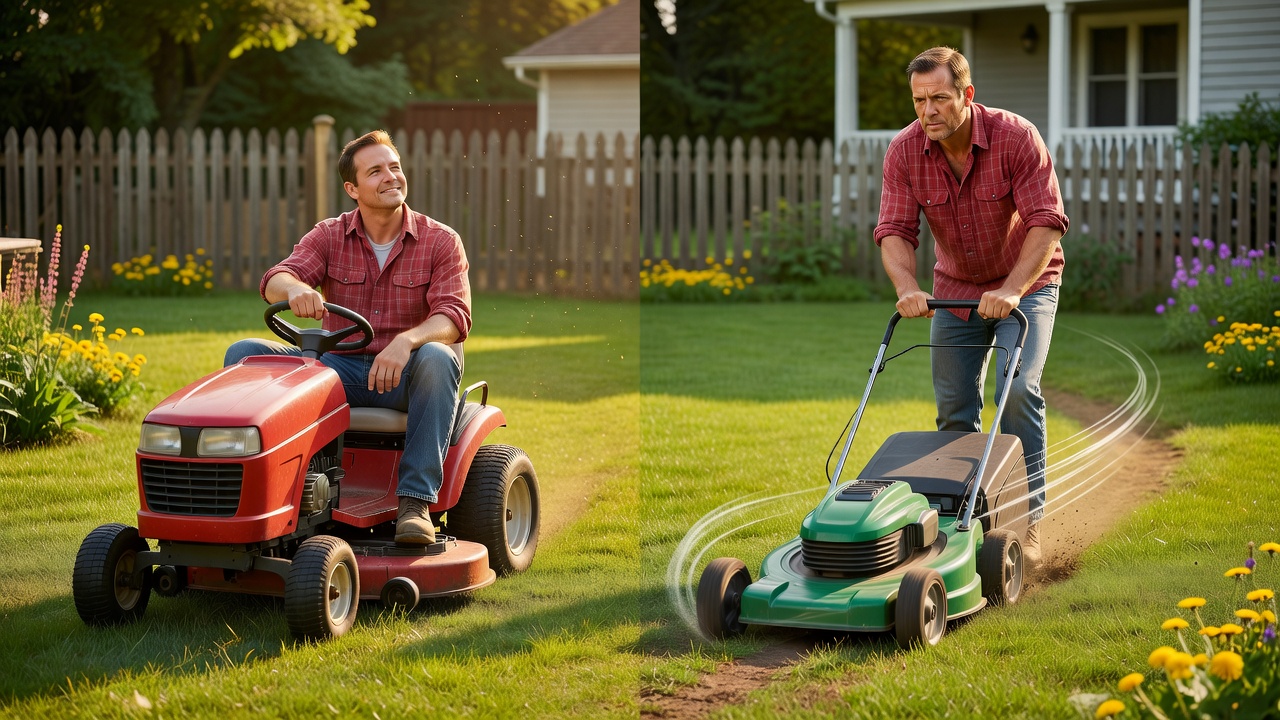 Is Mowing the Lawn Exercise? (Calories Burned, Intensity & Fitness Benefits) Comparison of riding versus push mowing intensity levels
