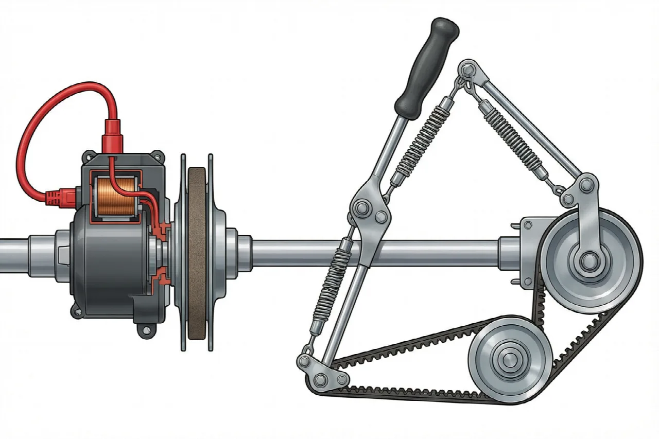 What Is a PTO on a Lawn Mower? Electric and manual PTO engagement mechanisms on lawn mowers