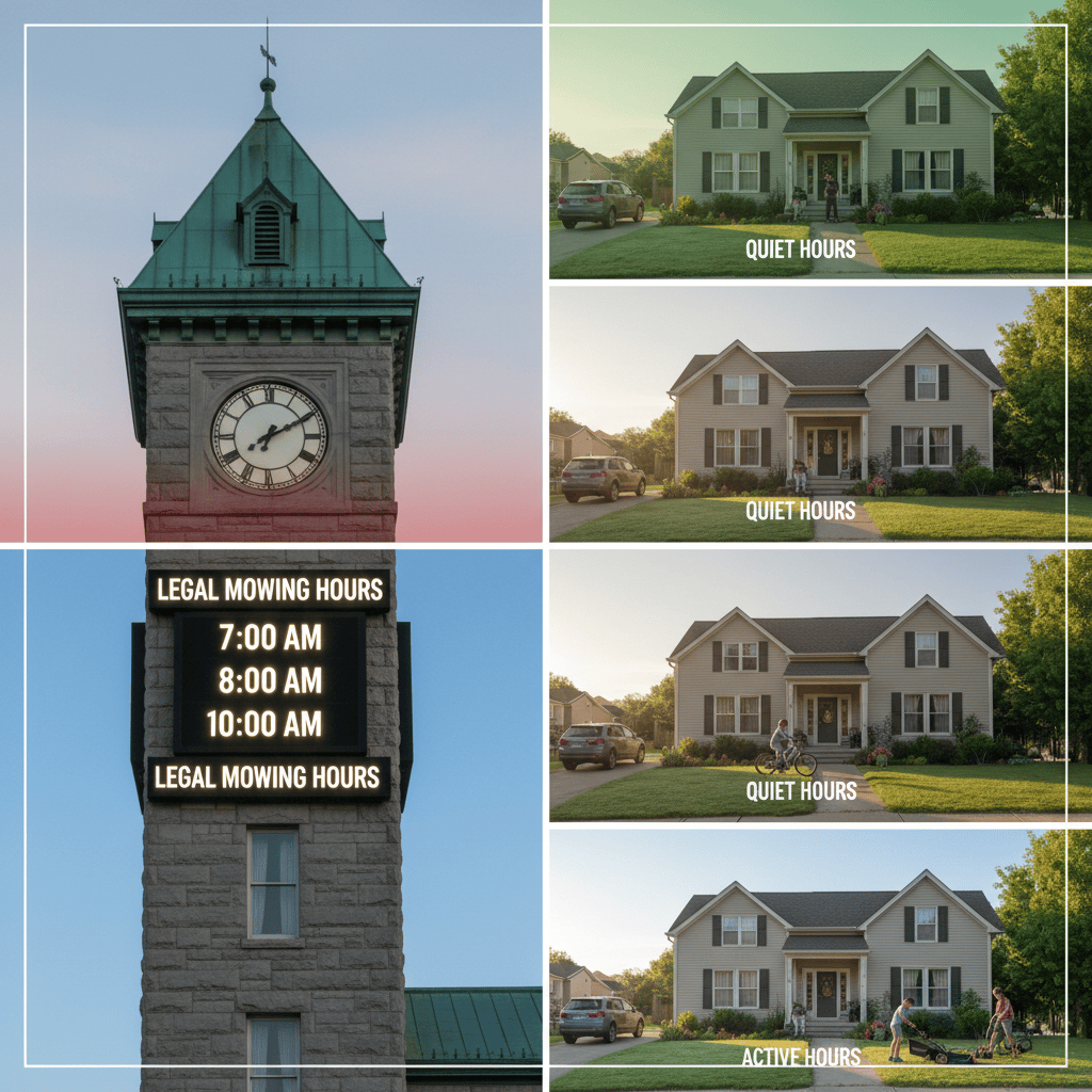 Comparison of municipal time regulations with residential neighborhood quiet hours
