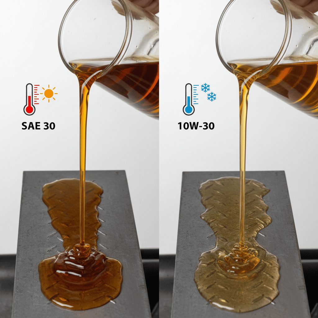 What Type of Oil for a Lawn Mower? (Complete Maintenance Guide) Oil viscosity comparison between SAE 30 and 10W-30