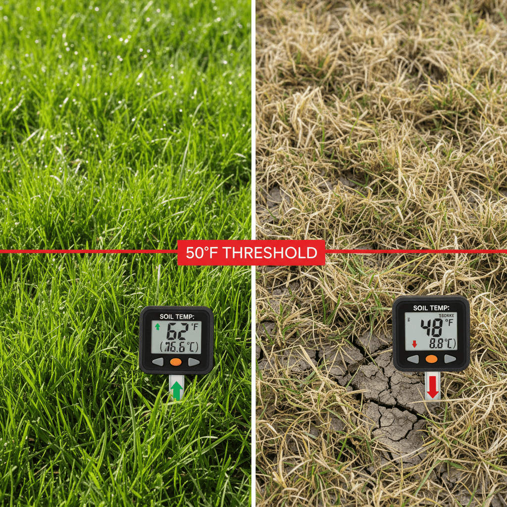 Comparison of actively growing grass versus dormant grass in fall