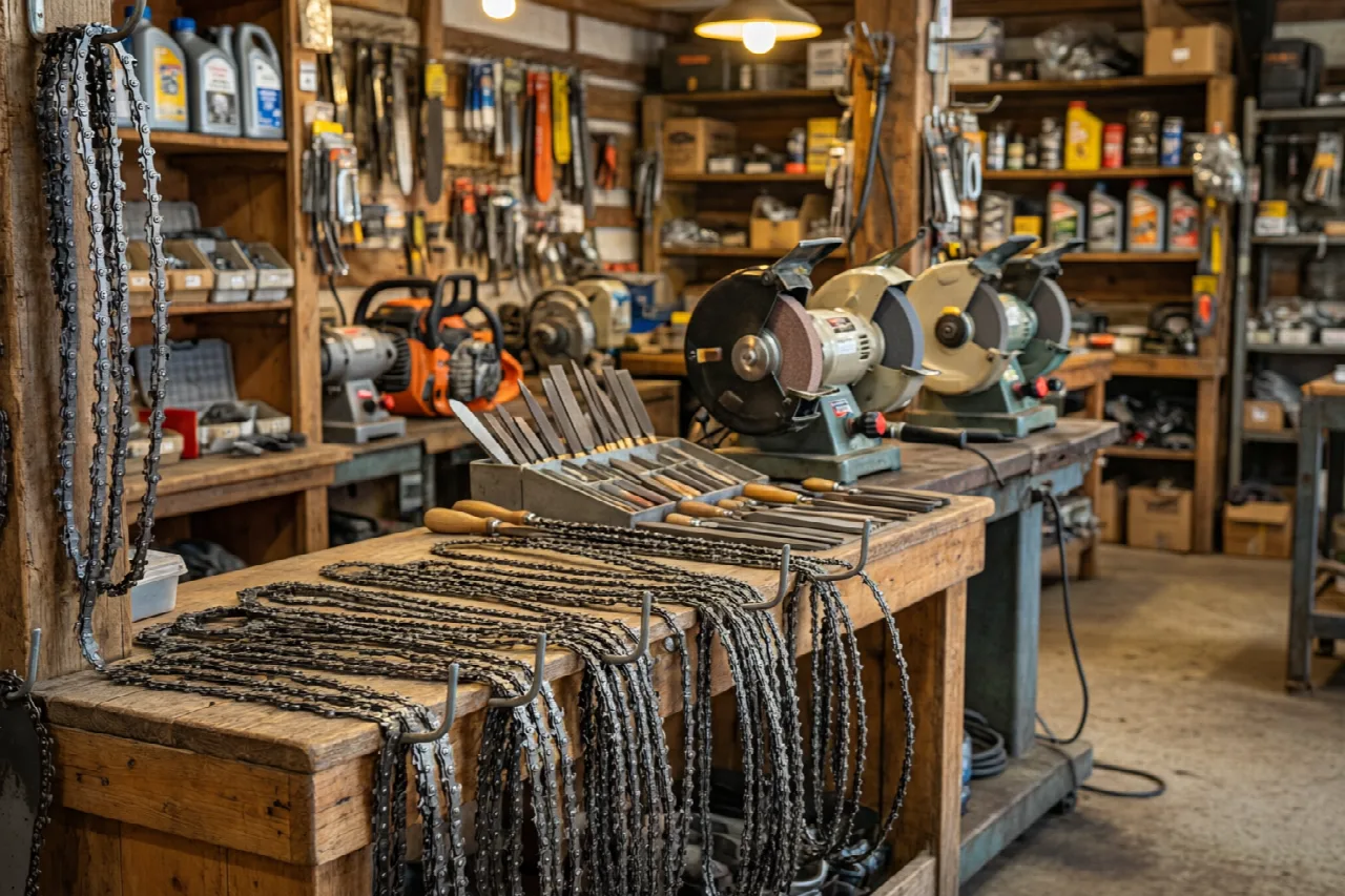 Professional sharpening services available at hardware stores and repair shops