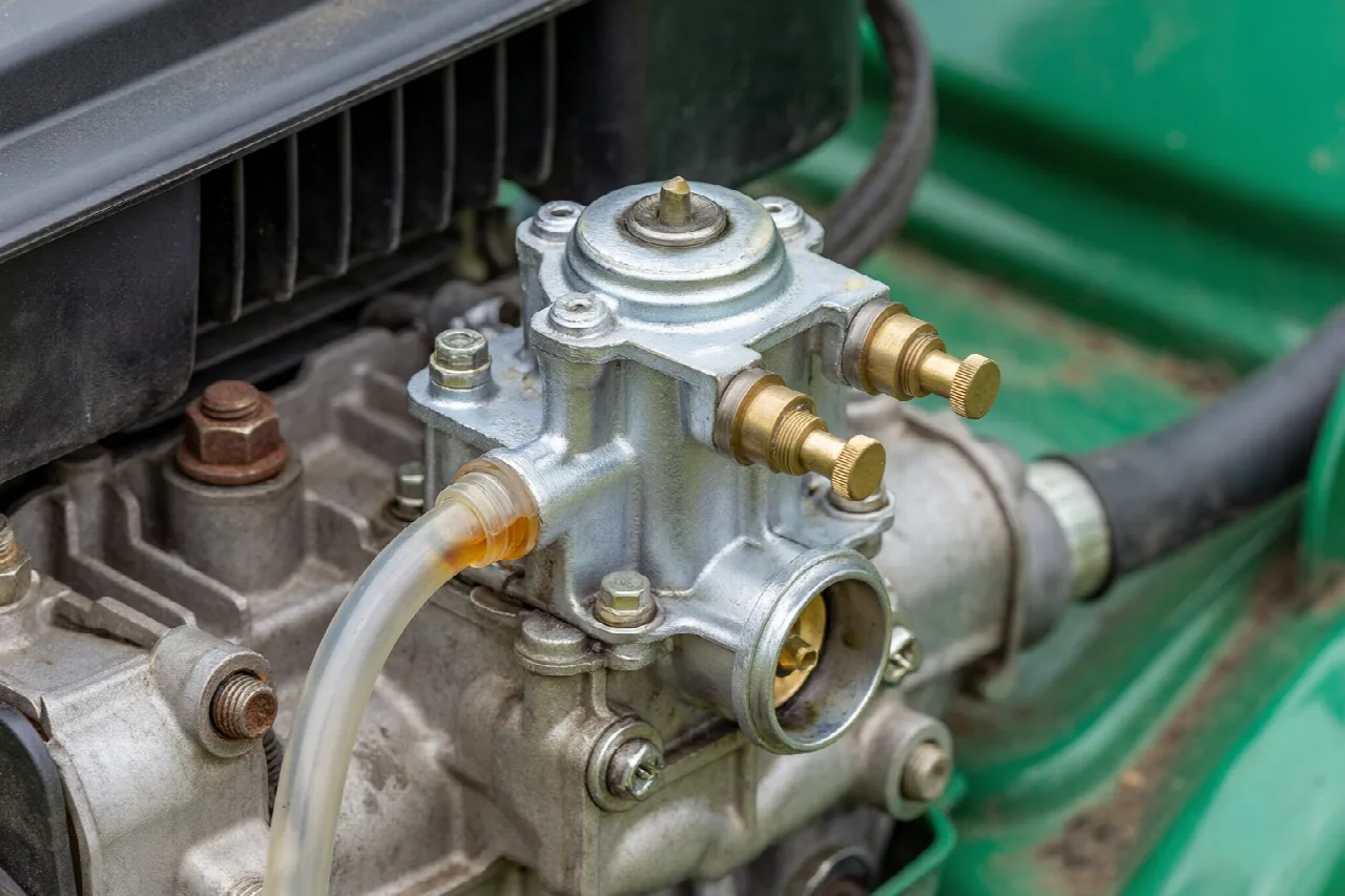 Lawn mower carburetor inspection